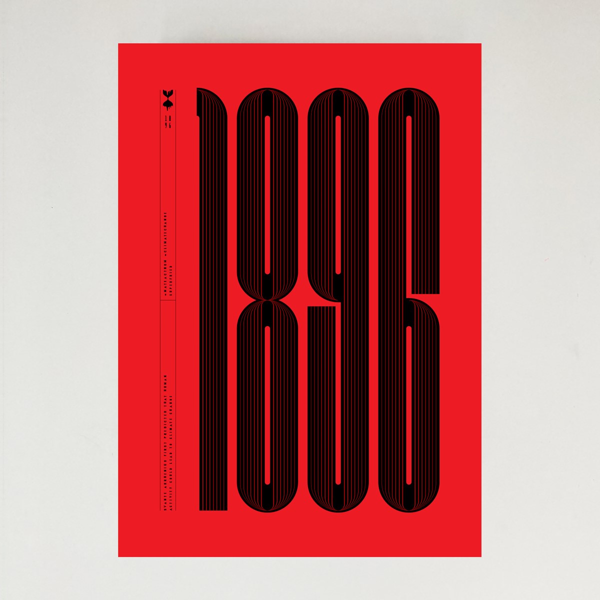 1896. Type experiment poster design. Bespoke typography design by Superfried.
