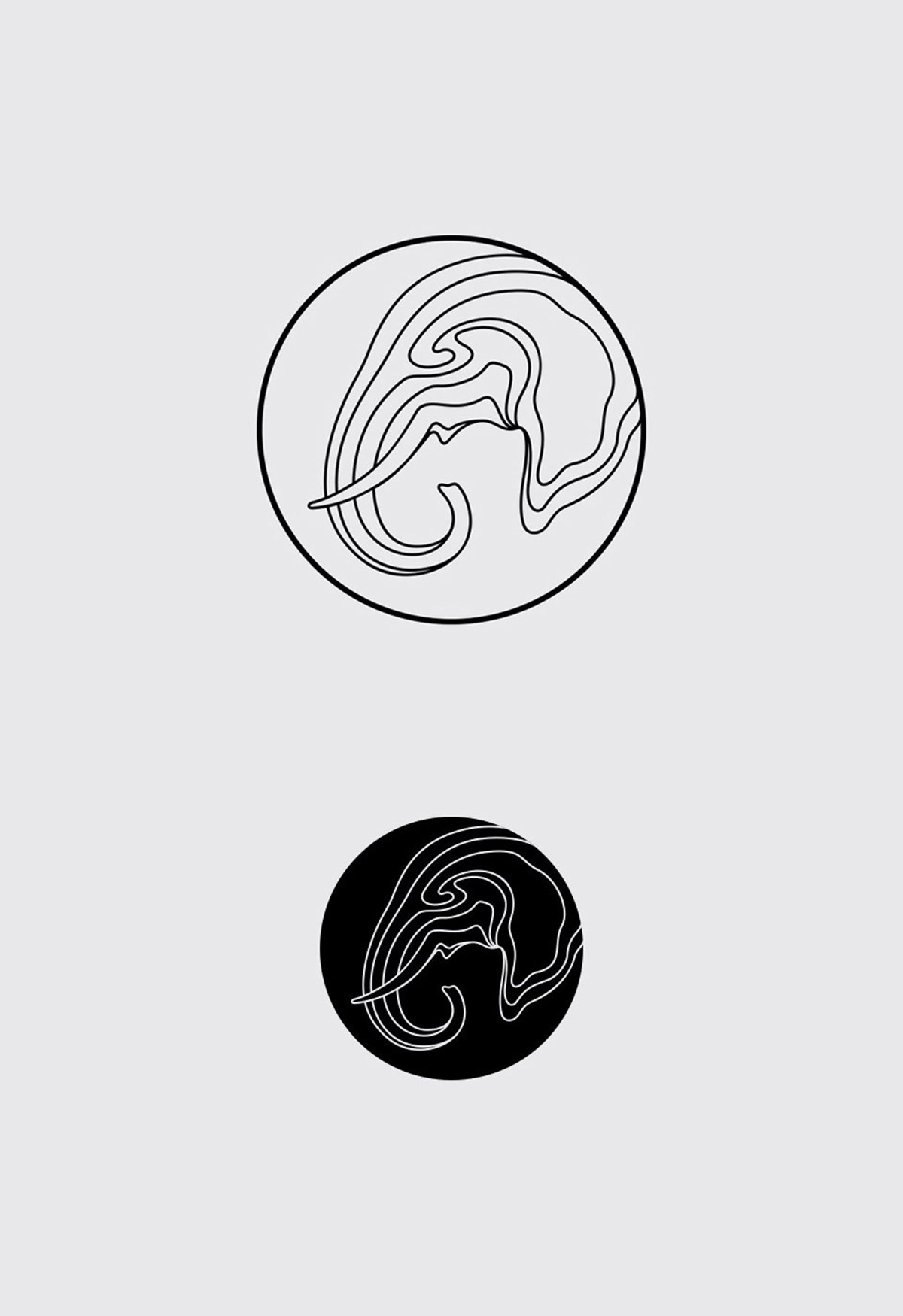 DiCaprio Foundation. Elephant Crisis Fund. Logo variations. Brand identity design by Superfried.