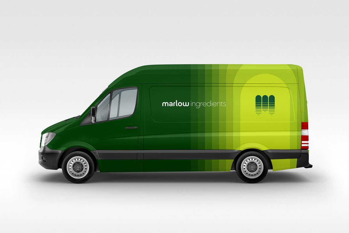 Marlow Ingredients. Branded van mock-up by Superfried design studio, Manchester.
