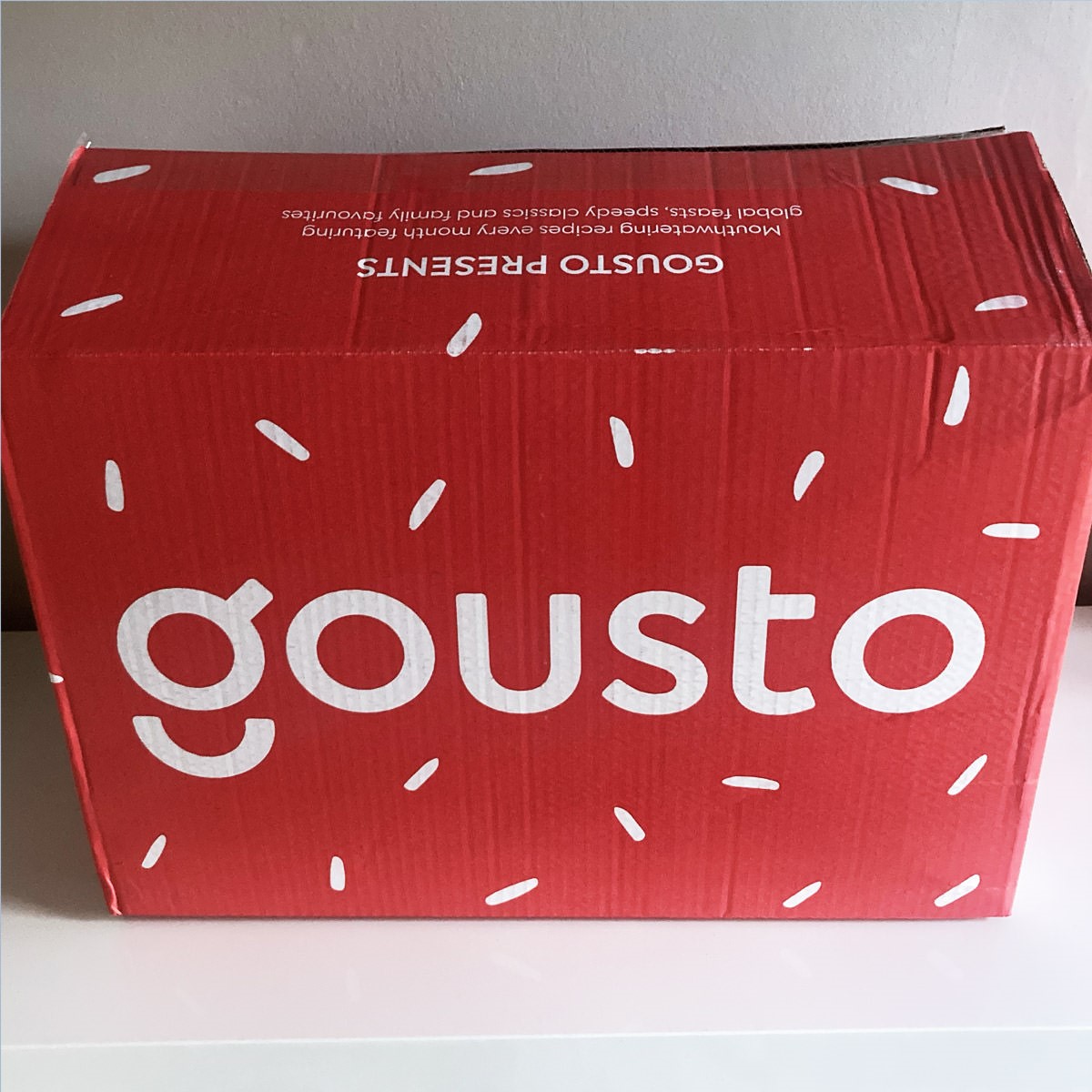 Superfried – Walk the Talk. Testing eco credentials of Gousto – image of the box delivered. Continuing my path towards eco living. 