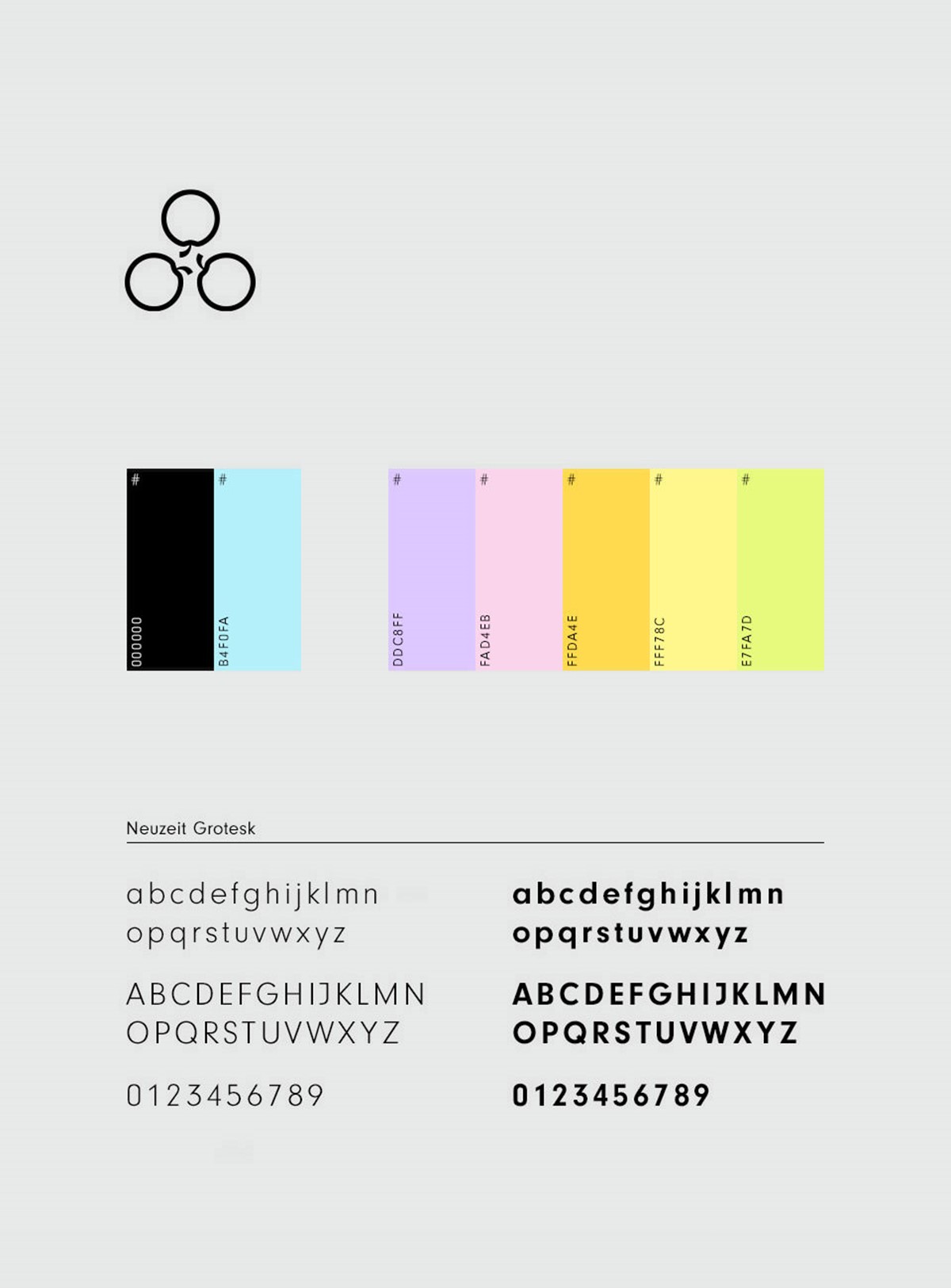 TRIPOM. Brand guidelines – palette and typography. Brand identity design by Superfried.