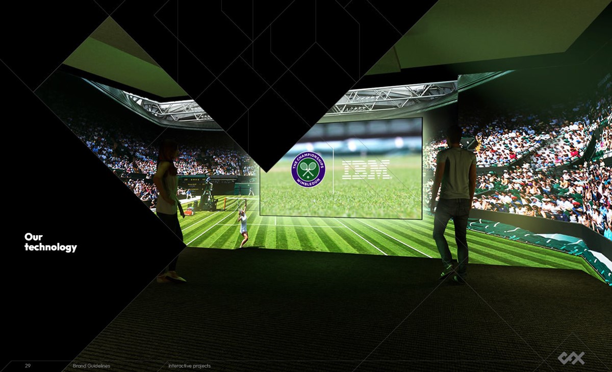 Crucial FX. Wimbledon case study slide by design studio Superfried. Manchester.