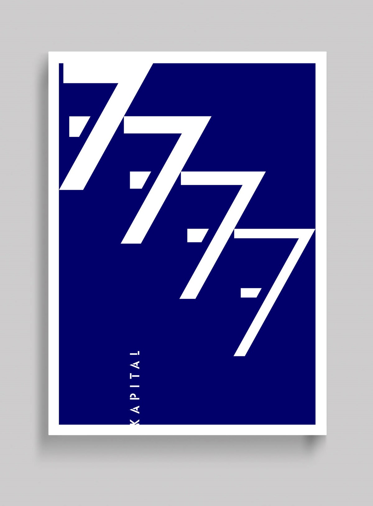 KAPITAL – Number 7 poster mock-up. Uppercase typeface designed by Superfried