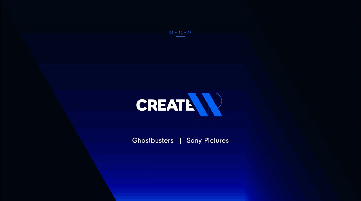 Create VR. Presentation template cover style. Design by Superfried.