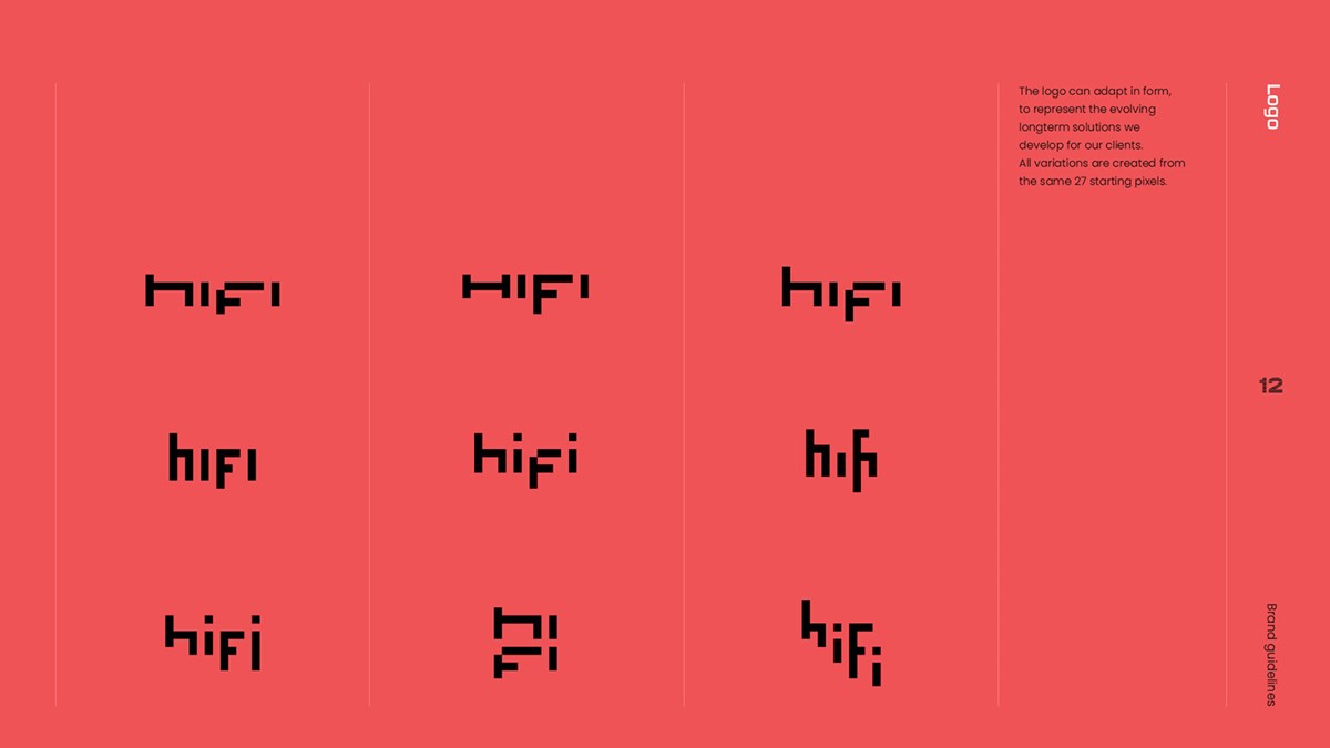 HiFi. Logo variations. Branding by Superfried design studio. Manchester.