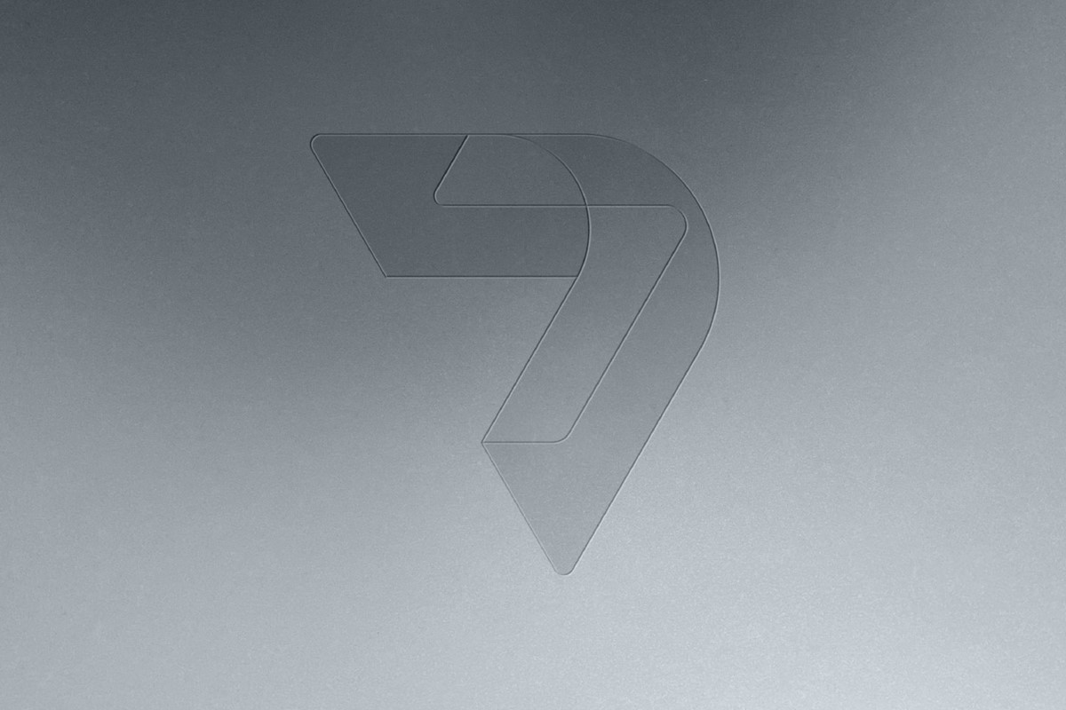 Seven Hills Design. Logo emboss mock-up by design studio Superfried. Manchester.