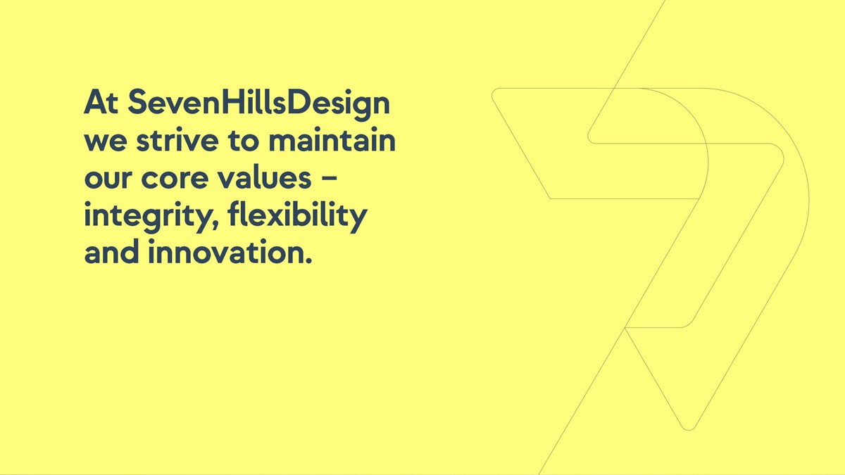 Seven Hills Design. Brand guidelines by design studio Superfried. Manchester.