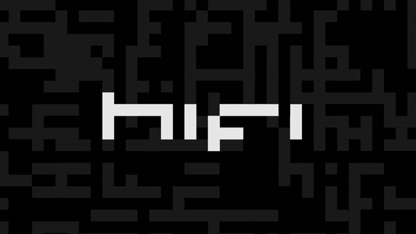HiFi. Logo thumbnail B&W. Branding by Superfried design studio. Manchester.