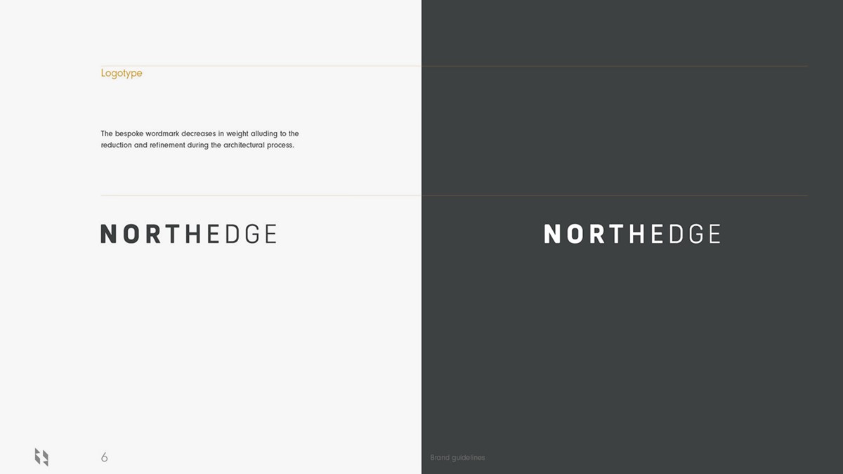 Northedge Architecture. Bespoke logotype by design studio Superfried. Manchester.
