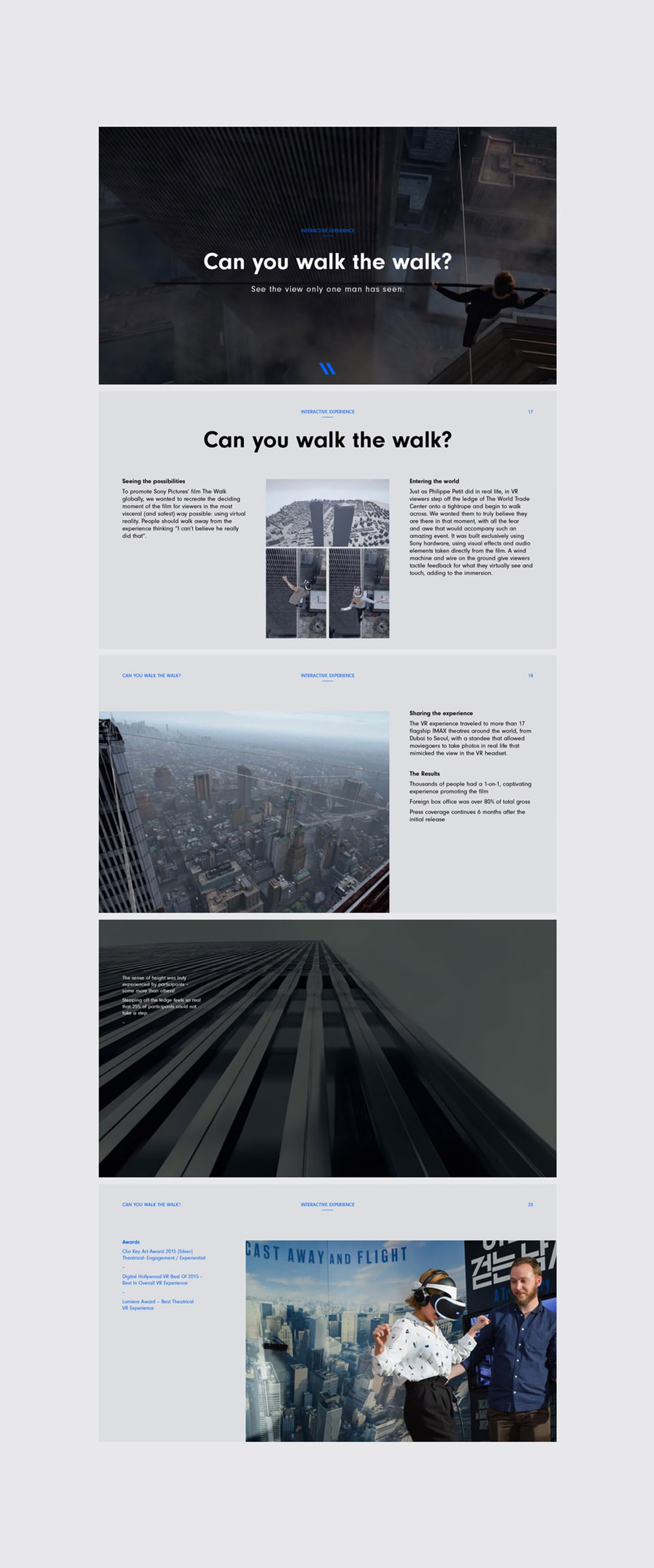 Create VR. Presentation template. Design by Superfried.