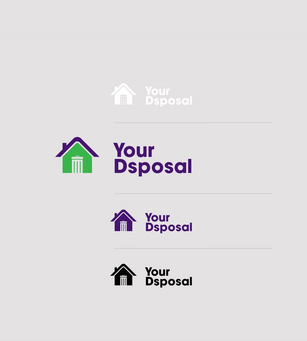 Your Dsposal logo variations. Brand identity by Superfried.