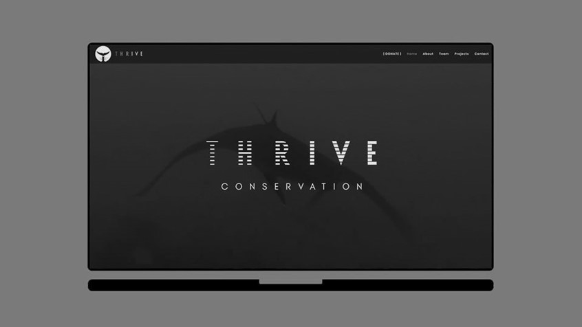 Thrive Conservation. Website. Thumbnail. Design by Superfried.