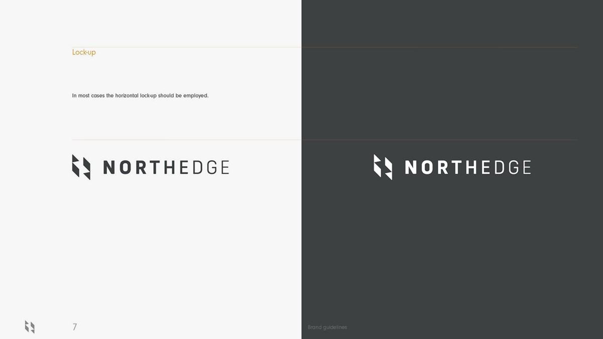 Northedge Architecture. Logo lock-up by design studio Superfried. Manchester.