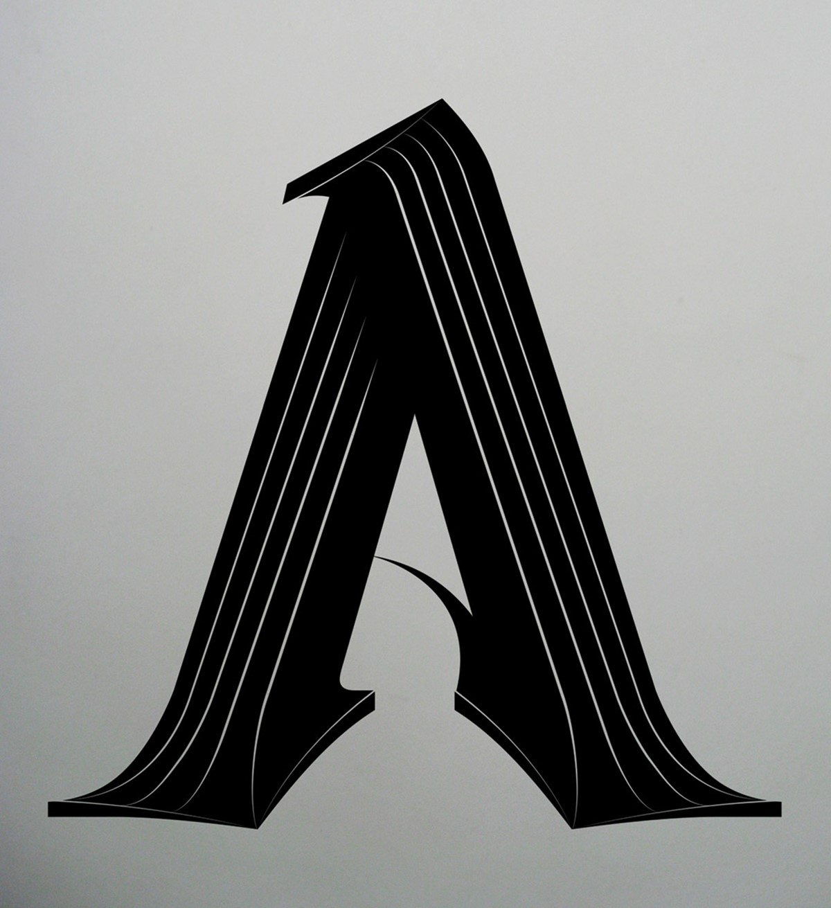 AIGA. Type Tuesday. BLT LTR Series. Typographic experiment: letter A. Design by Superfried.