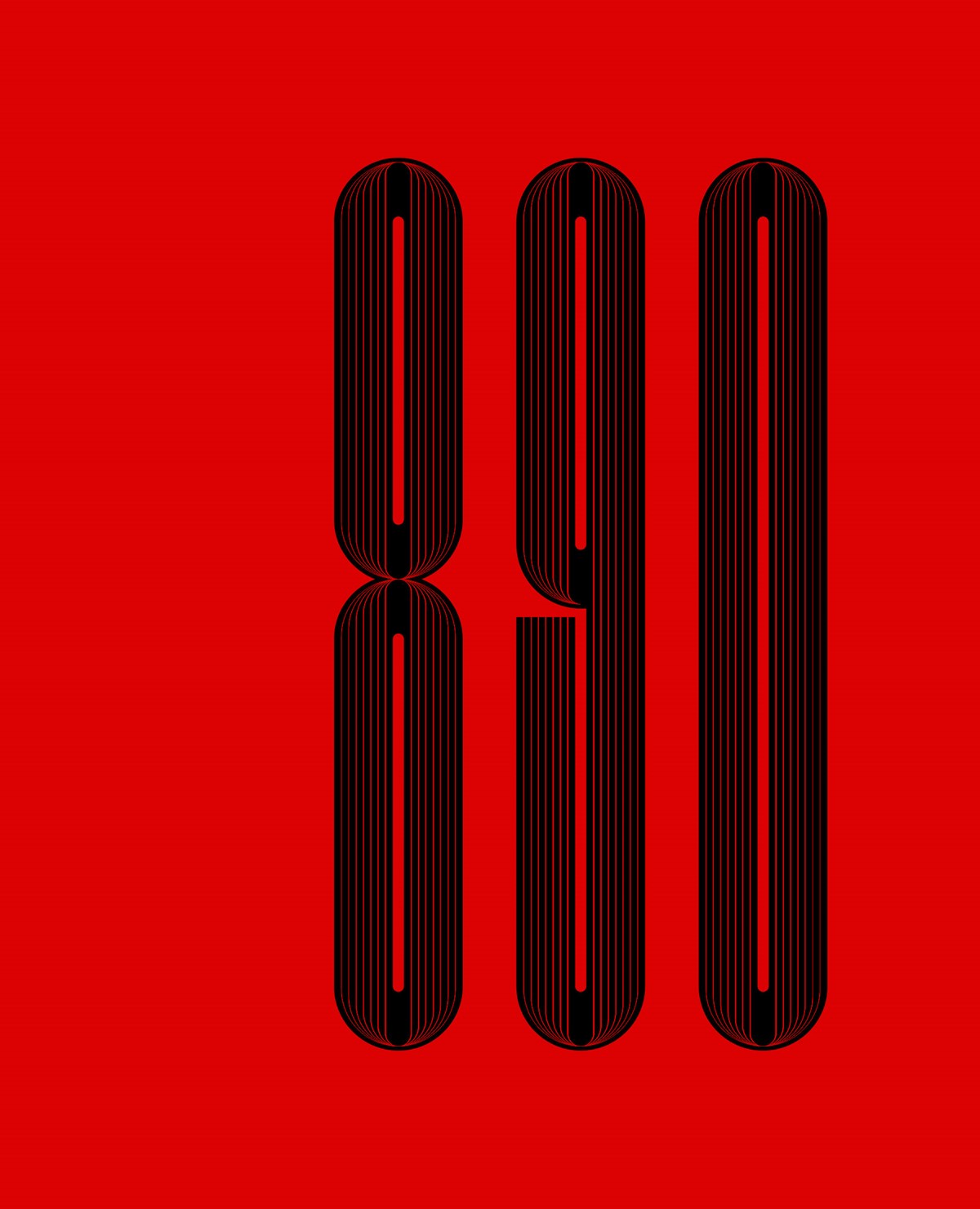 1896. Type experiment. Vertical 8-0. Bespoke typography design by Superfried.