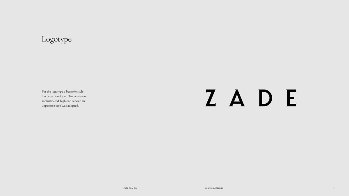 Zade Film Co. Logotype by Superfried design studio, Manchester.