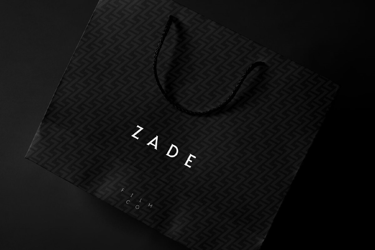 Zade Film Co. Branded bag mock-up by Superfried design studio, Manchester.