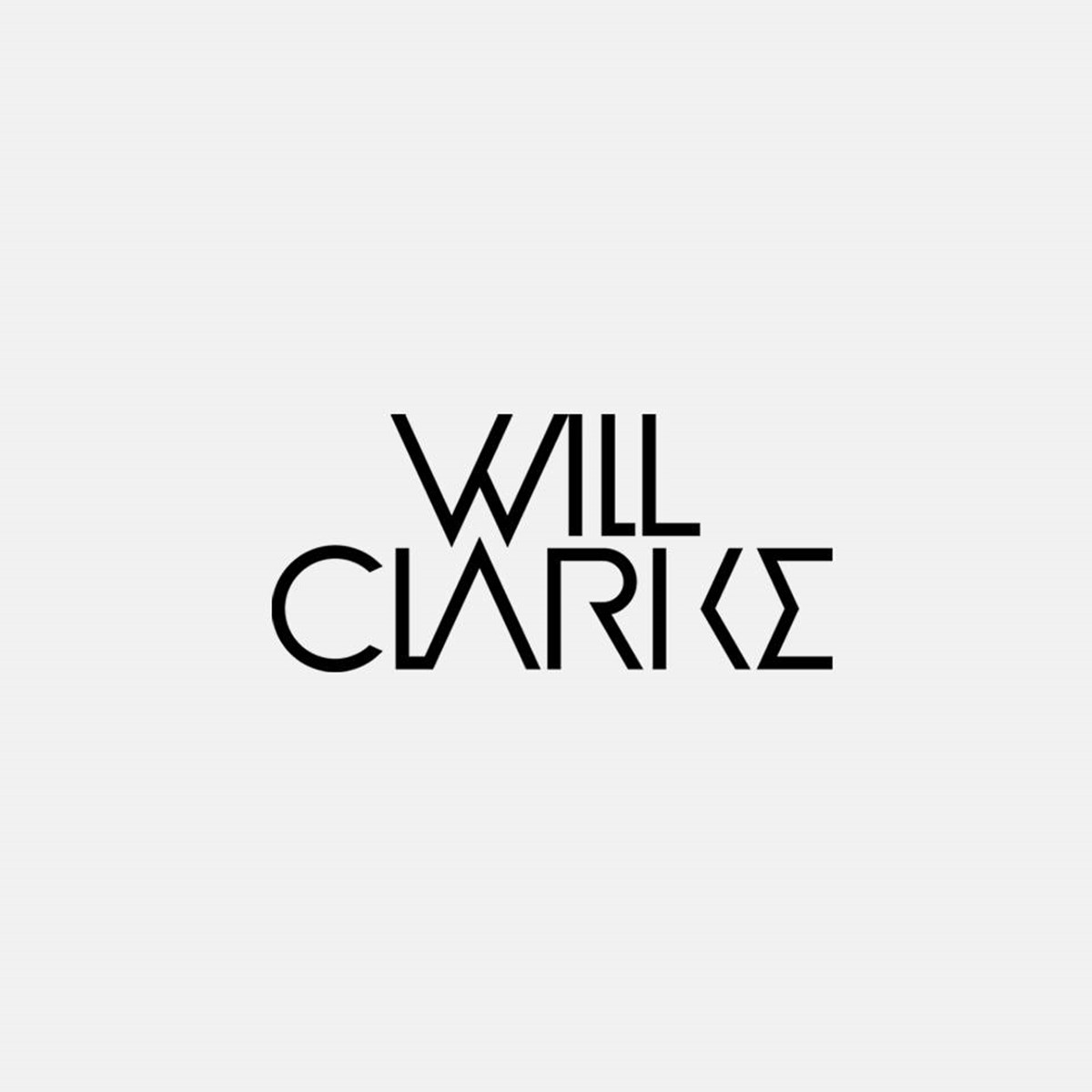 Will Clarke. Stacked logotype. Brand identity design by Superfried.