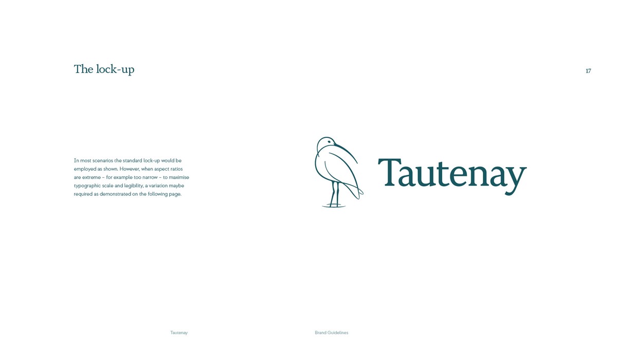 Tautenay. Logo lock-up by design studio Superfried. Manchester.