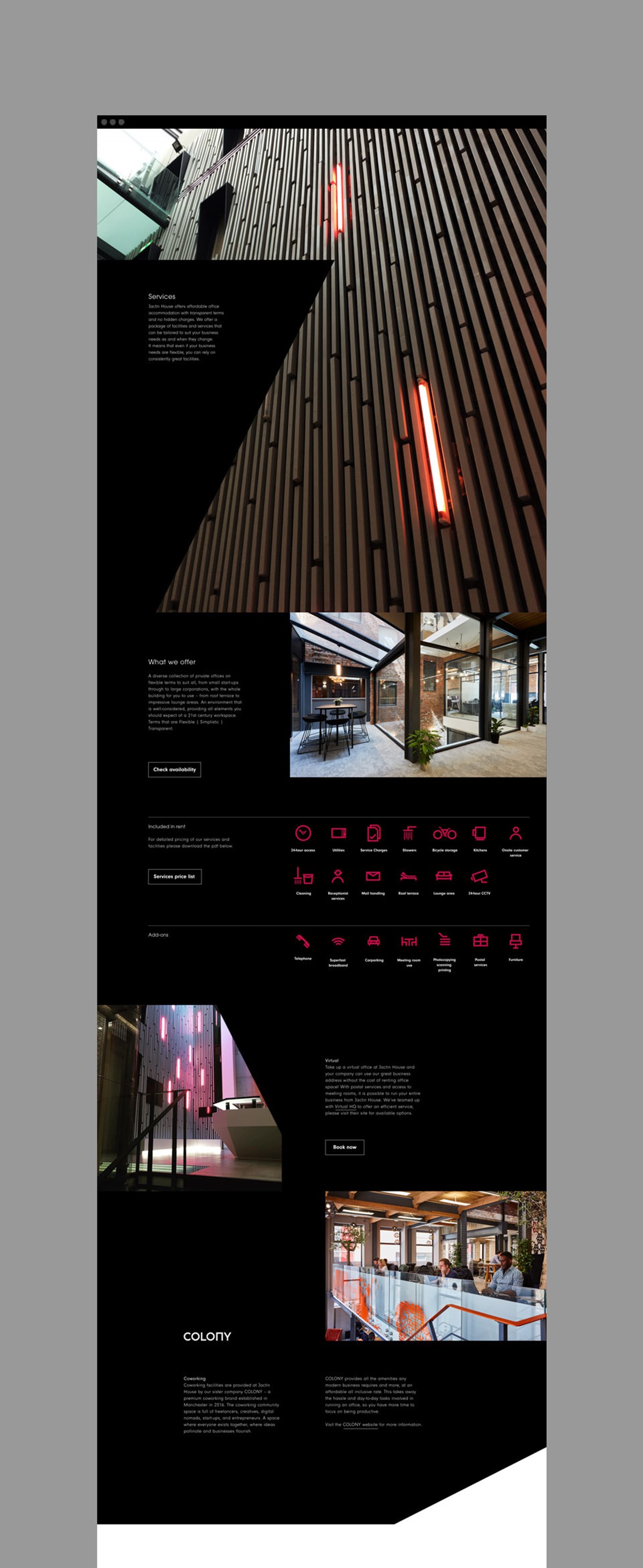 Northern Group. Website. Jactin House page 2. Design by Superfried. Developed by HiFi.