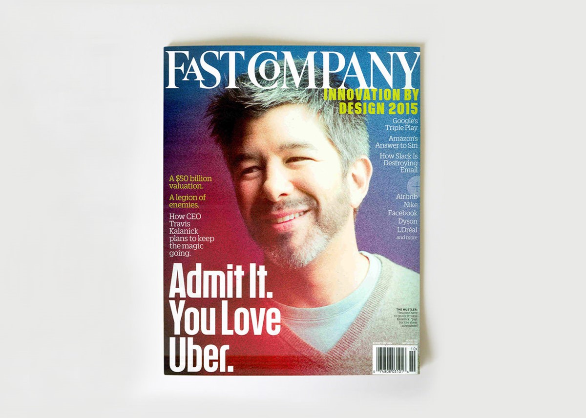 Fast Company Magazine cover. Edition features World Changing Design typographic spread by Superfried. 
