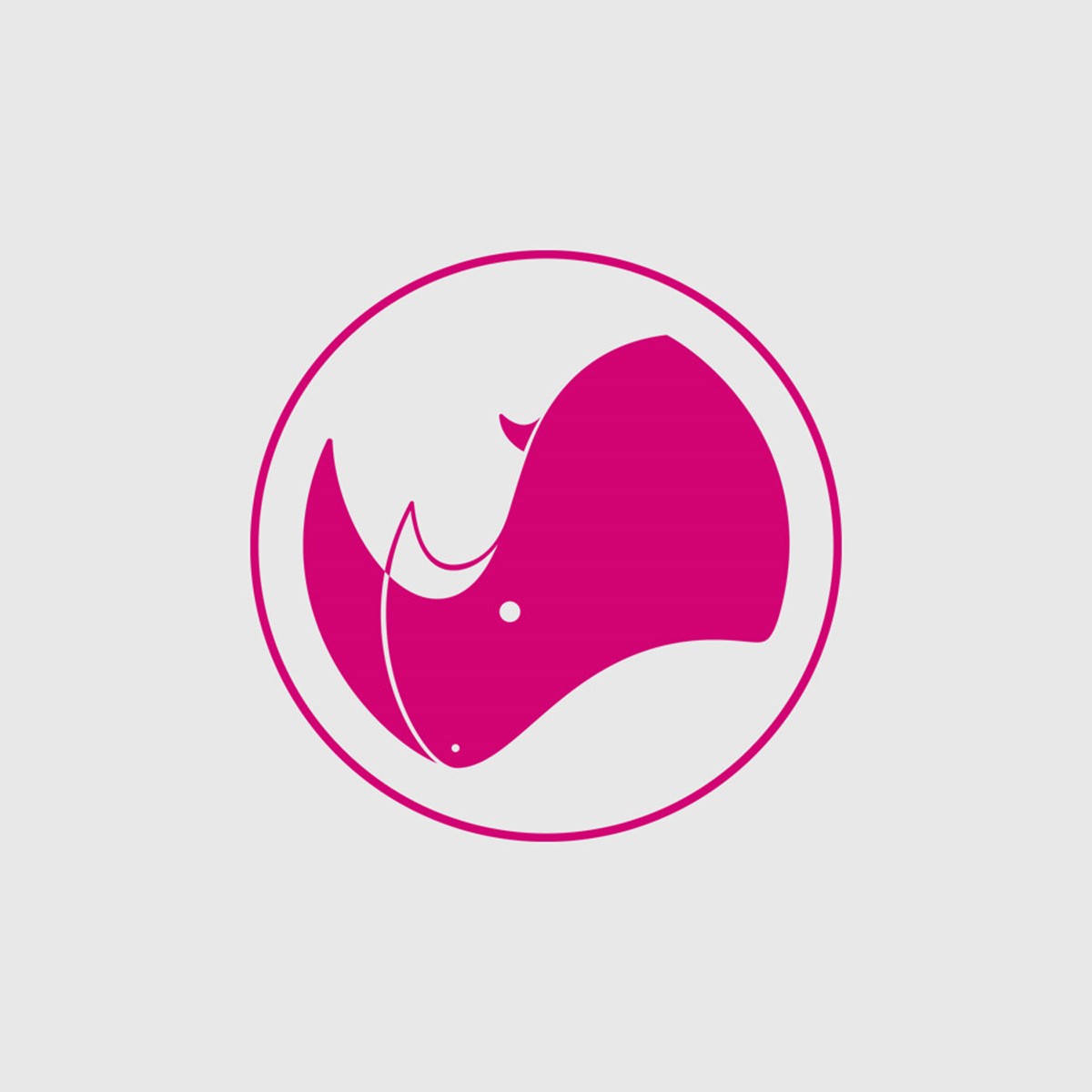 Rhino Recovery Fund. Logo pink. Brand identity designed by Superfried design agency. Manchester.