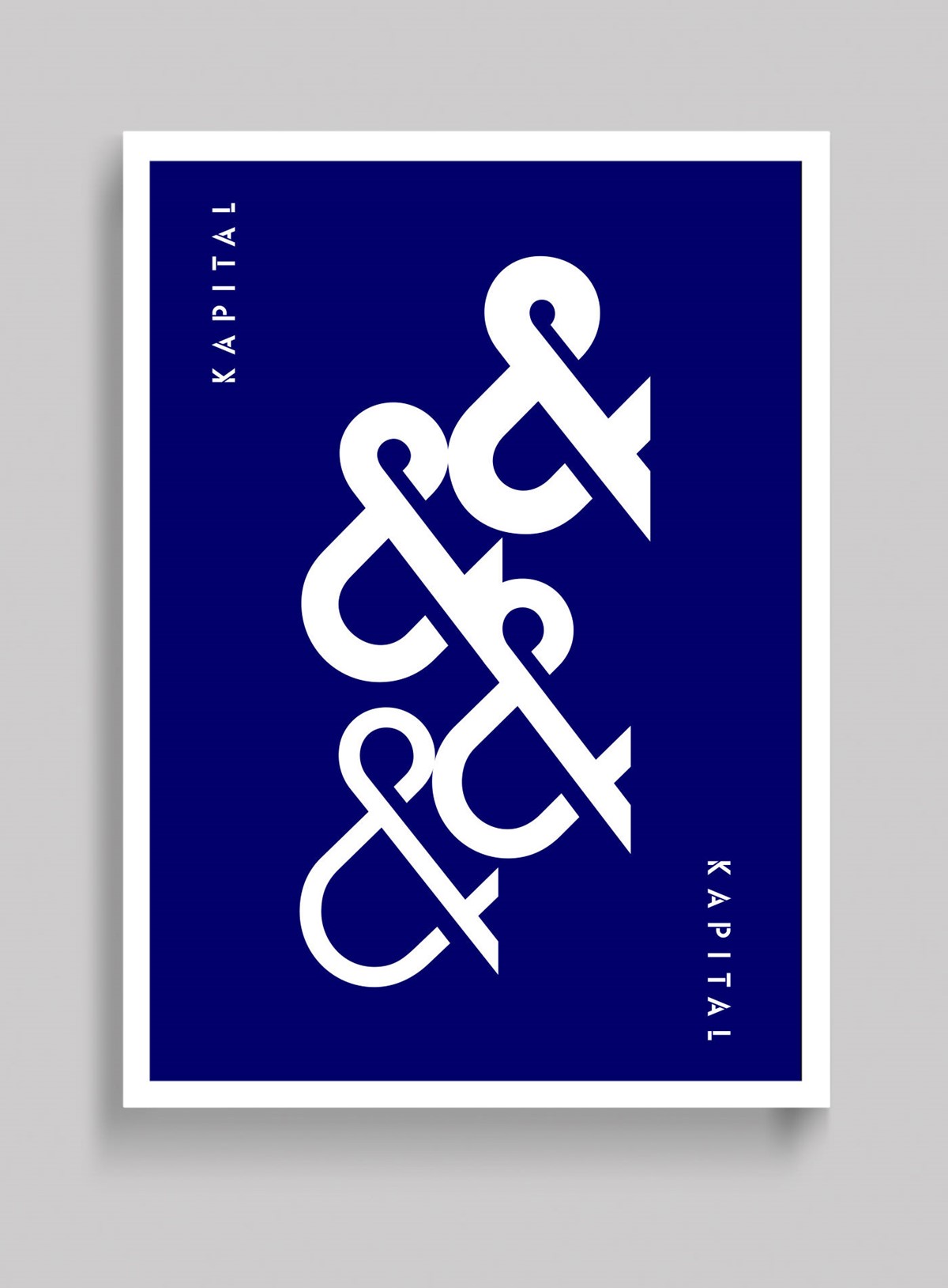 KAPITAL – Ampersand poster mock-up. Uppercase typeface designed by Superfried