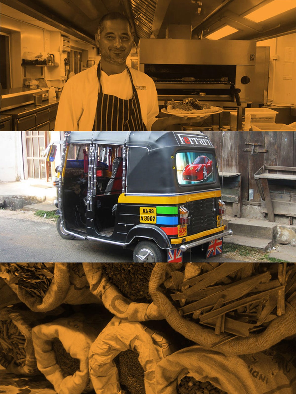 Hullabaloo. Indian Street Food. Photo montage. Brand identity design by Superfried.