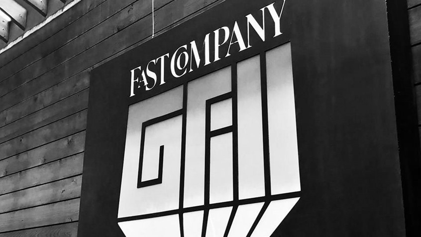Fast Company Grill. Typographic logo signage thumbnail. Brand identity design by Superfried.
