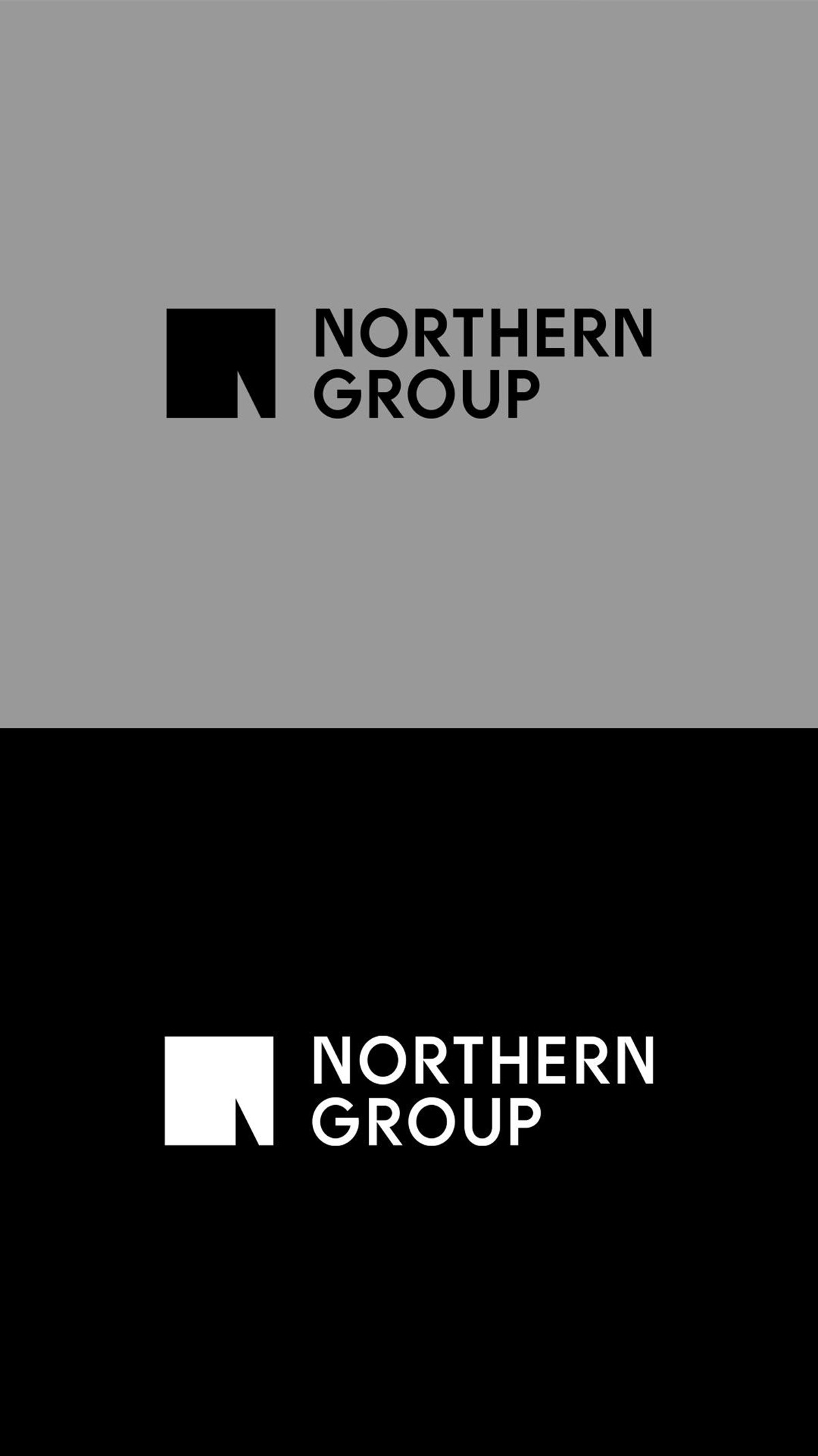 Northern Group. Bespoke typographic logo lock-ups. Brand development design by Superfried.