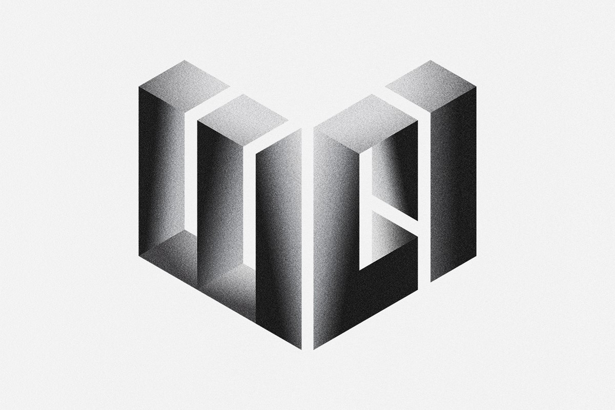 Fast Company. World Changing Ideas Awards. 3D bespoke type op-art logo. Brand identity design by Superfried.