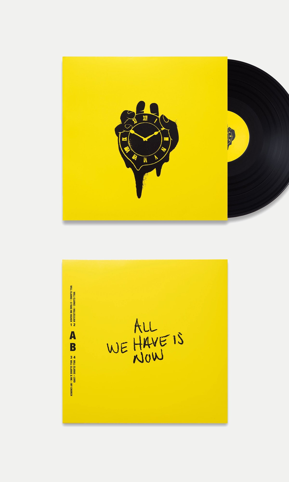 All We Have is Now. Vinyl sleeve design. Brand identity design by Superfried.