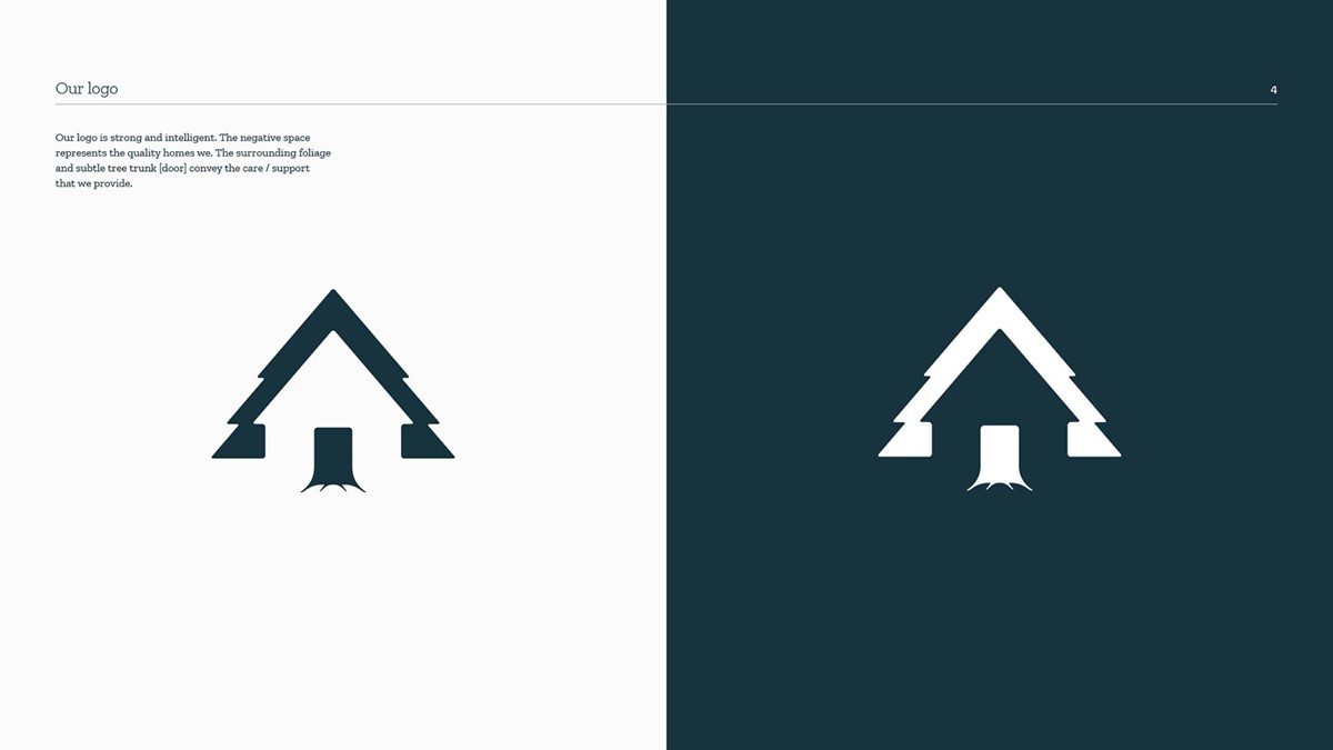 Branch Housing. Logo and reverse. Brand identity design by Superfried.