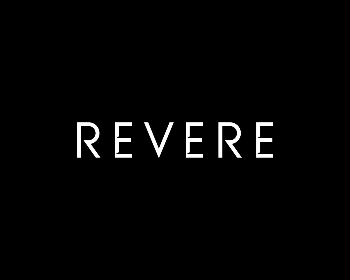 Revere. Logotype. Brand identity design by Superfried. Manchester.