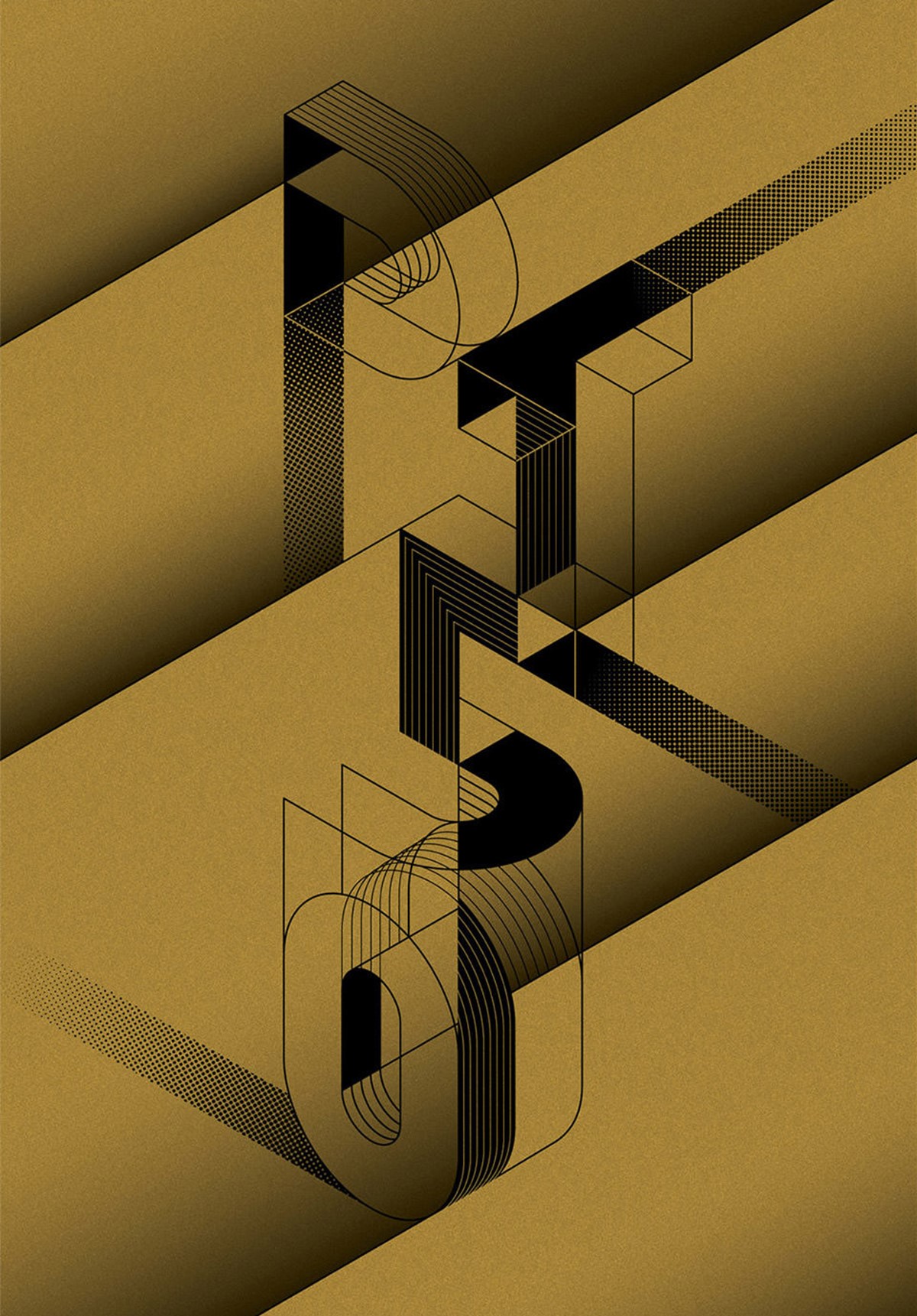 Psychology Today Magazine. Experimental bespoke typography on gold. Design by Superfried.