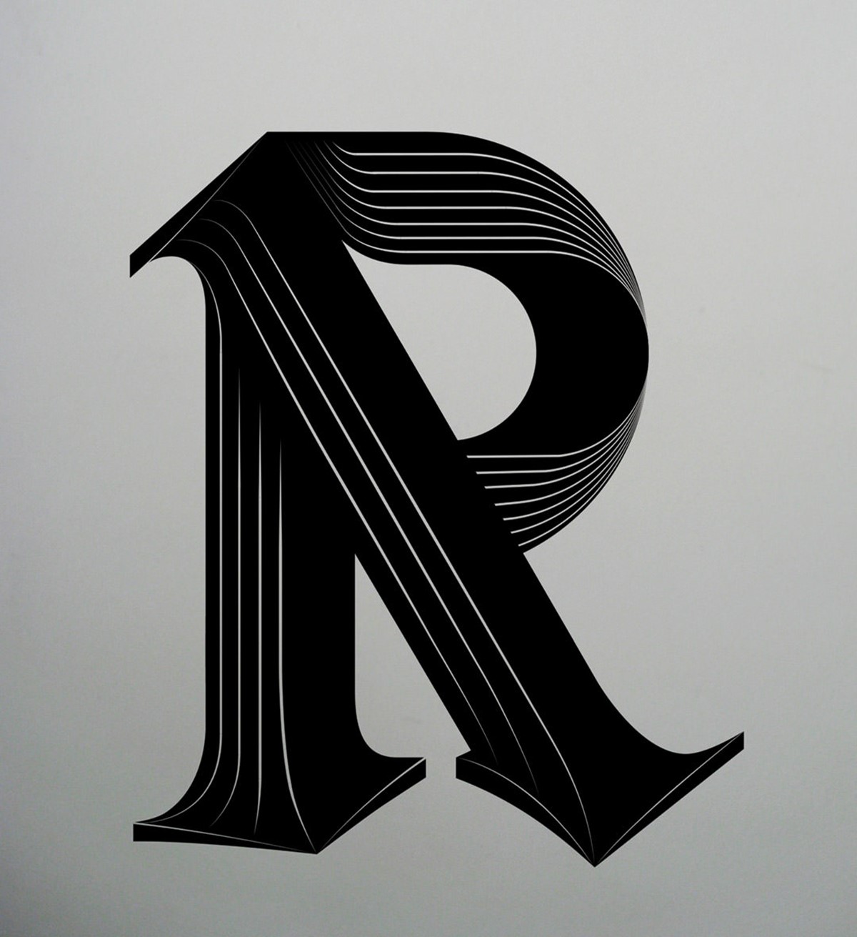 AIGA. Type Tuesday. BLT LTR Series. Typographic experiment: letter R. Design by Superfried.