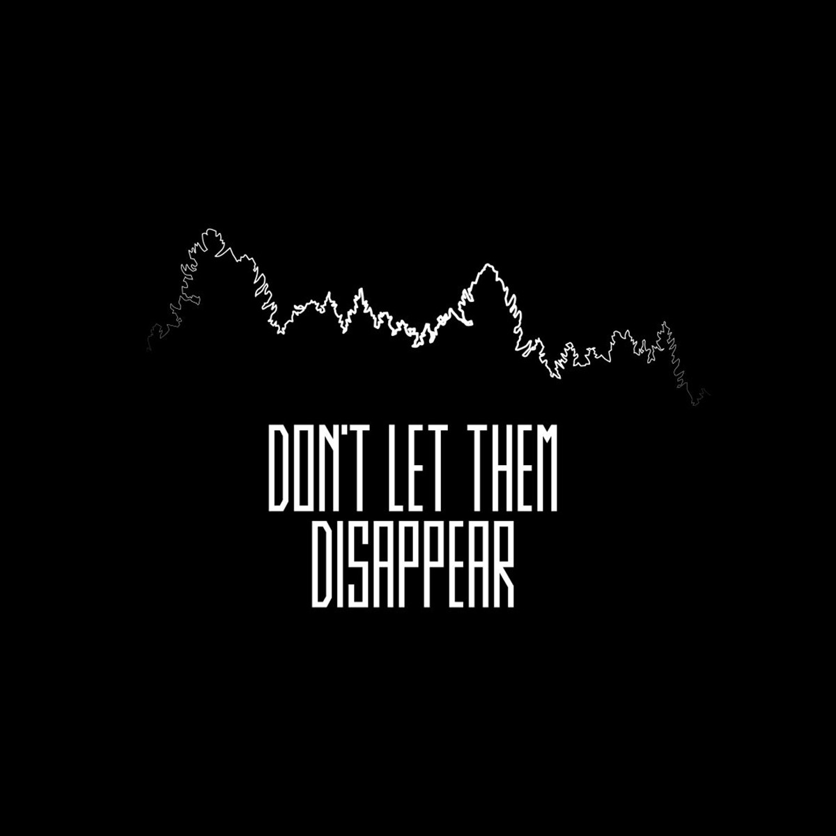 Logo for the Don't Let Them Disappear campaign featuring bespoke lettering. Client: Jane Goodall Institute and DiCaprio Foundation..
